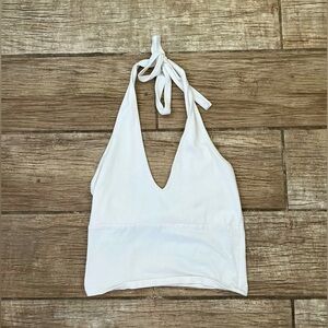 White Hollister halter top (s)